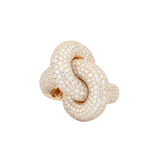 The Big Diamond Legacy Knot Ring - Yellow Gold - Main Img