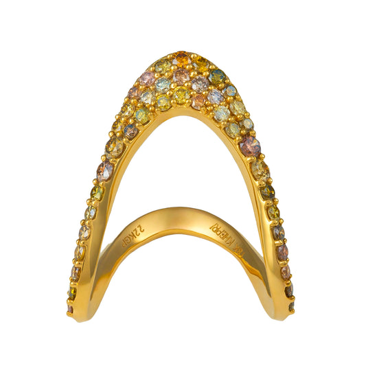 Fancy Color Pave Diamond Vanki Ring - Main Img