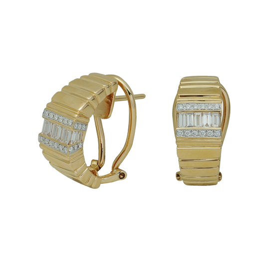 Diamond Twist Cigar Earrings - Main Img