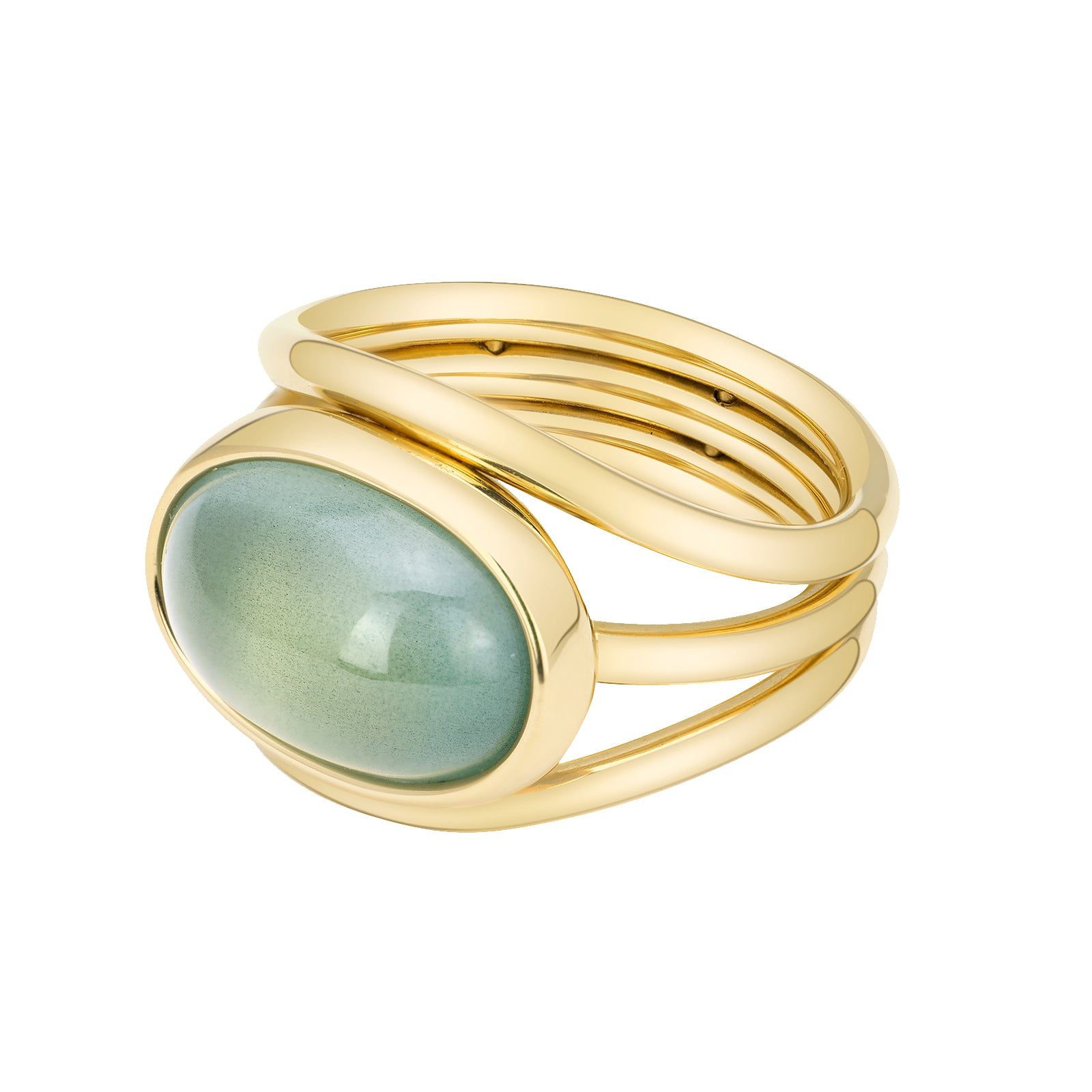 VRAM One-of-a-Kind Bow Triple Band Ring front angled view